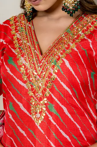 Red kota doriya sharara set