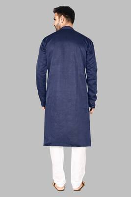 Mens embroidery mirror work done in front all over kurta-pajama 2