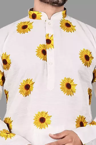 Mens digital print work kurta  kurta-pajama