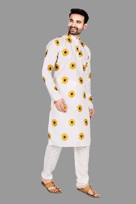 Mens digital print work kurta  kurta-pajama 5