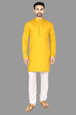 Mens pattern stitched kurta with churidar kurta-pajama 2