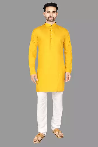 Mens pattern stitched kurta with churidar kurta-pajama