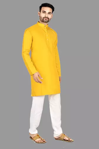 Mens pattern stitched kurta with churidar kurta-pajama