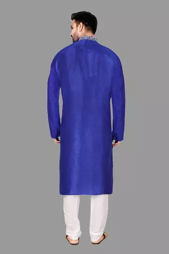 Mens embroidery work done in front with threading work kurta-pajama