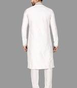Mens thread work done in front and collar kurta-pajama