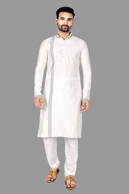 Mens thread work done in front and collar kurta-pajama 2