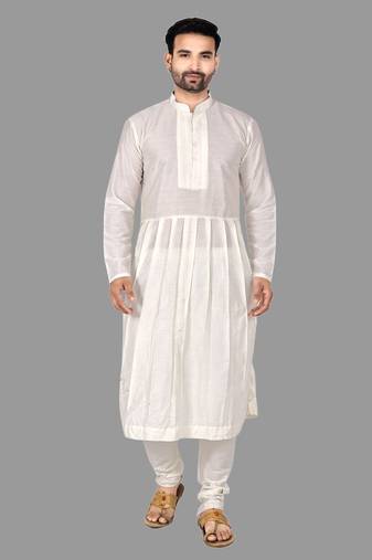 Mens pattern stitched anarkali kurta with churidar kurta-pajama