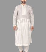 Mens pattern stitched anarkali kurta with churidar kurta-pajama