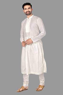 Mens pattern stitched anarkali kurta with churidar kurta-pajama 3