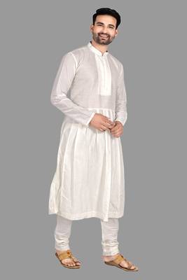 Mens pattern stitched anarkali kurta with churidar kurta-pajama 4