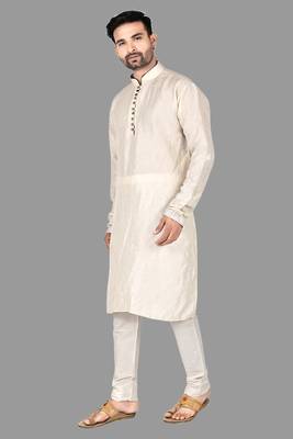 Mens threading work all over front and collar pattern sticthed   kurta-pajama 1