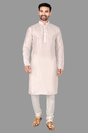 Mens plating work done in front  kurta-pajama