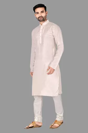 Mens plating work done in front  kurta-pajama