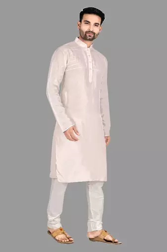 Mens plating work done in front  kurta-pajama