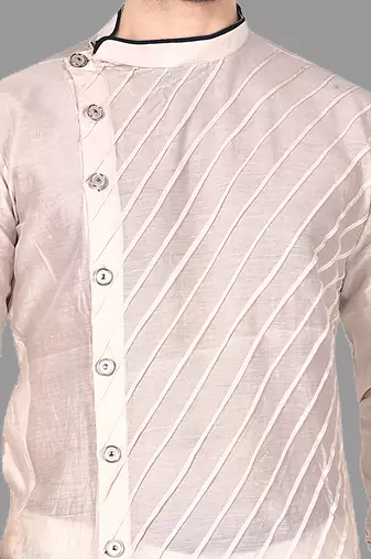 Mens pattern stitched plating with kurta churidar kurta-pajama