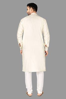 Mens pattern stitched plating with kurta churidar kurta-pajama 2