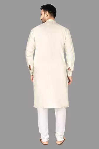 Mens pattern stitched plating with kurta churidar kurta-pajama