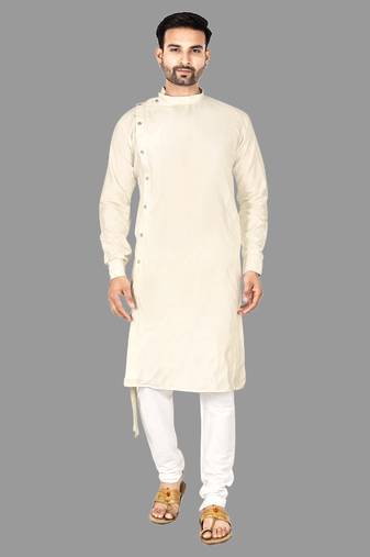 Mens pattern stitched plating with kurta churidar kurta-pajama