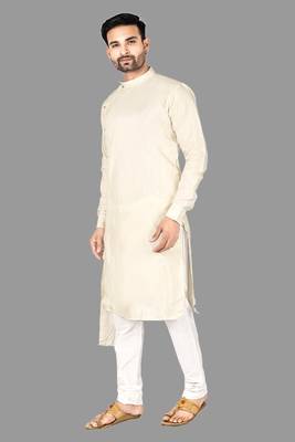 Mens pattern stitched plating with kurta churidar kurta-pajama 4