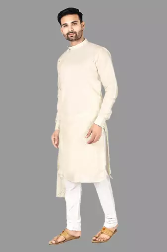 Mens pattern stitched plating with kurta churidar kurta-pajama
