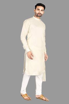 Mens pattern stitched plating with kurta churidar kurta-pajama 5