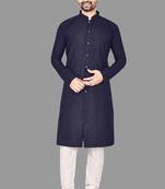 Mens pattern stitched front open with kurta churidar kurta-pajama