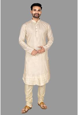 Mens plating work in daman stylished stitched  kurta-pajama 1