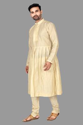 Mens pattern stitched anarkali kurta with churidar kurta-pajama 3