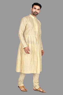 Mens pattern stitched anarkali kurta with churidar kurta-pajama 4
