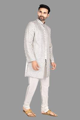 Mens hand work done semi indo all over front,collar & sleeves indo-western-dresses 5