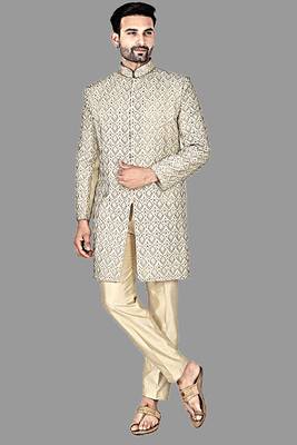 Mens hand work done semi indo all over front,collar & sleeves indo-western-dresses 1