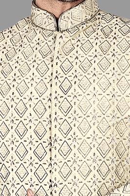 Mens hand work done semi indo all over front,collar & sleeves indo-western-dresses 3