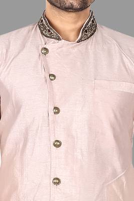 Mens hand work done collar and button semi indo stitched  indo-western-dresses 2