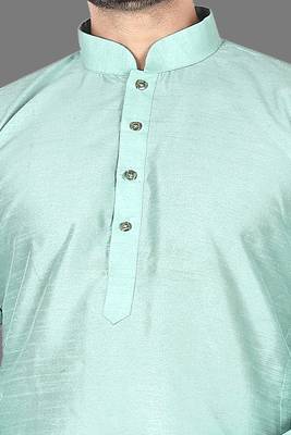 Mens pattern stitched kurta with churidar kurta-pajama 2
