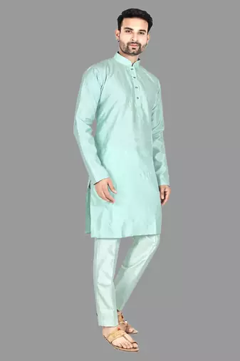 Mens pattern stitched kurta with churidar kurta-pajama