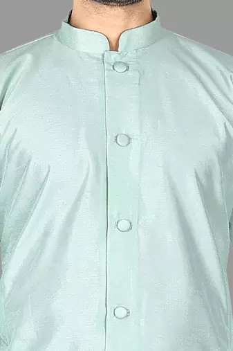 Mens front open kurta pattern stitched with churidar kurta-pajama