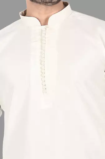 Mens designer wear pattern stitched open kurta with attached jacket without button men-kurtas