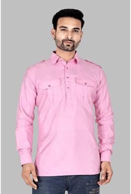 Mens pathani style short kurta designer wear men-kurtas 1