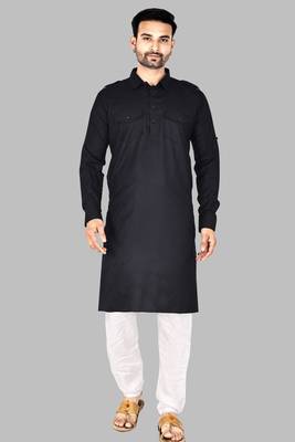 Mens pattern stitched stylish pathani with salwar kurta-pajama 1
