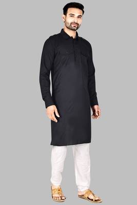 Mens pattern stitched stylish pathani with salwar kurta-pajama 4