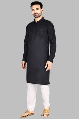 Mens pattern stitched stylish pathani with salwar kurta-pajama 5