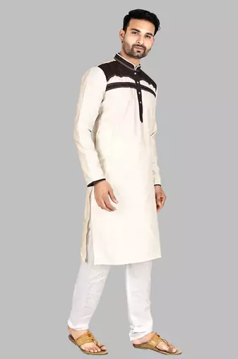 Mens pattern stitched stylish pathani with salwar kurta-pajama