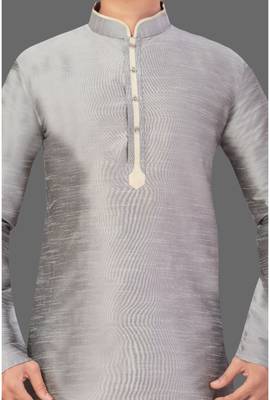 Mens front patch work kurta in front sleeves  kurta-pajama 2