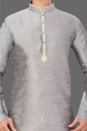 Mens front patch work kurta in front sleeves  kurta-pajama