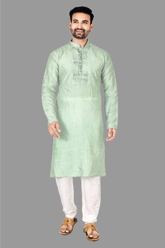 Mens pattern stitched stylish kurta with churidar kurta-pajama