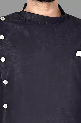 Mens assymetrical stitched stylish kurta with churidar kurta-pajama