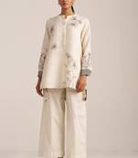 Ivory and black linen co-ord set