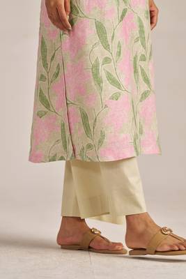 Moth and prism pink bold floral linen co-ord set 4