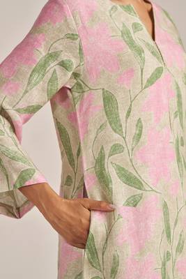 Moth and prism pink bold floral linen co-ord set 5