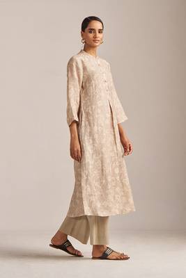 Moonlight beige linen co-ord set 3